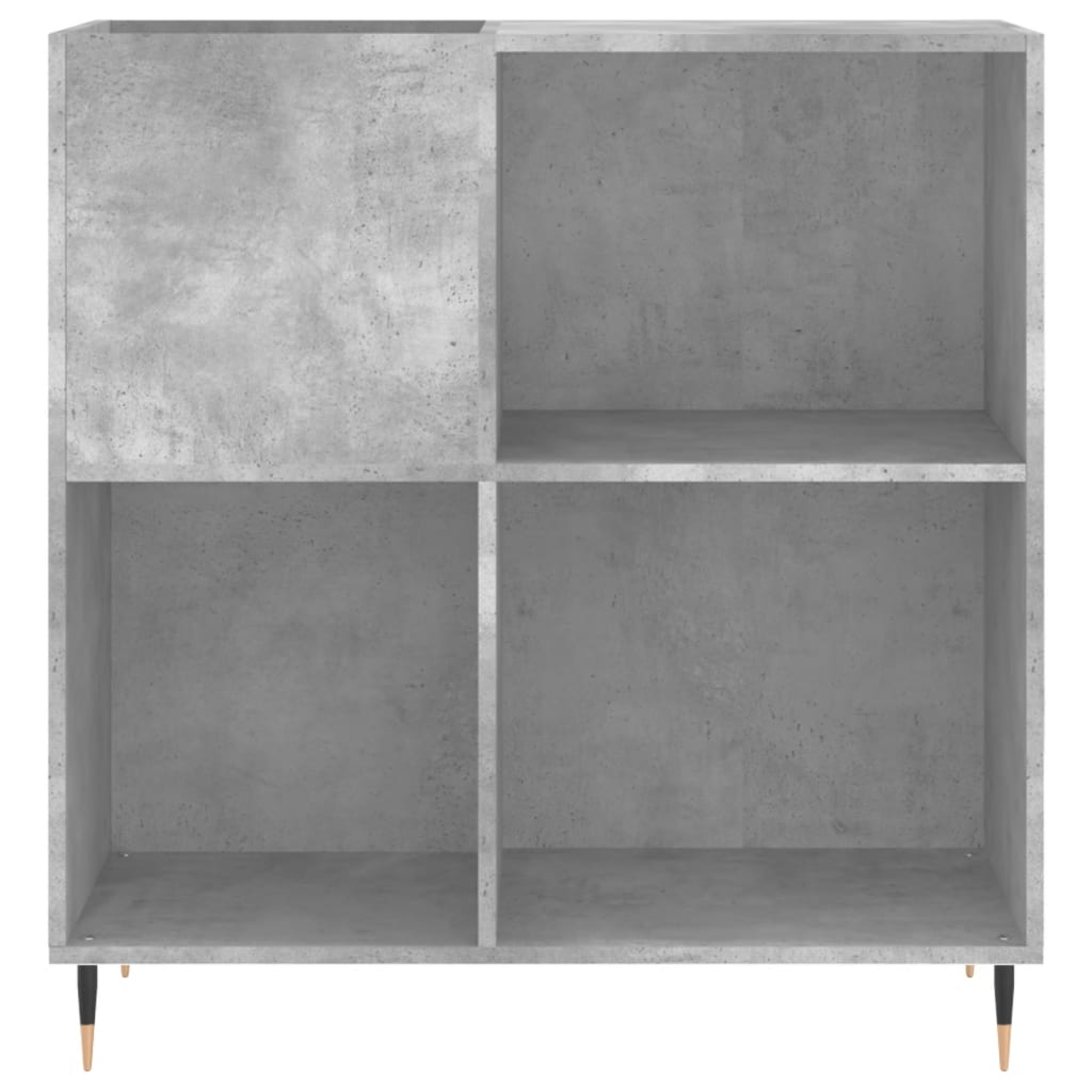 vidaXL Record Cabinet Concrete Grey 84.5x38x89 cm Engineered Wood 4