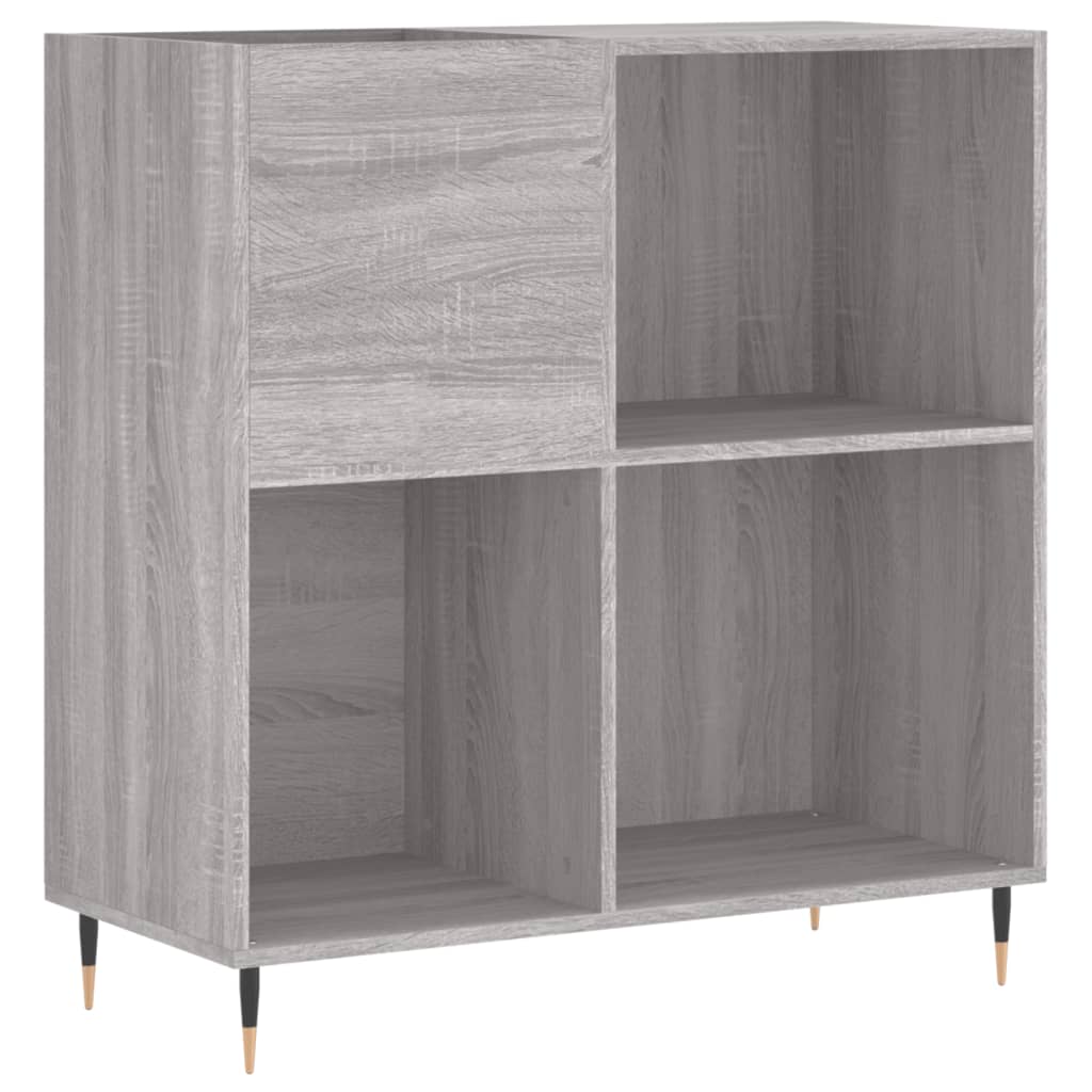 vidaXL Record Cabinet Grey Sonoma 84.5x38x89 cm Engineered Wood 2