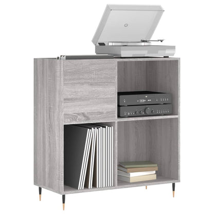 vidaXL Record Cabinet Grey Sonoma 84.5x38x89 cm Engineered Wood 3