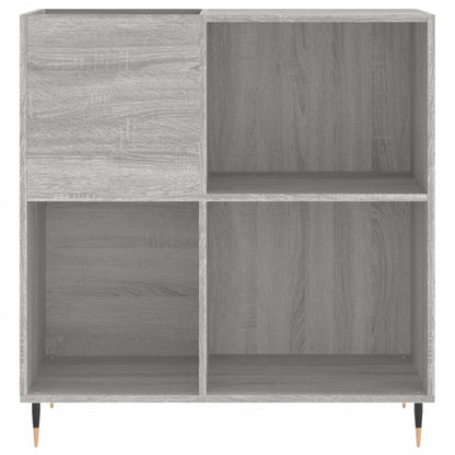 vidaXL Record Cabinet Grey Sonoma 84.5x38x89 cm Engineered Wood 4