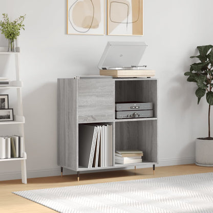 vidaXL Record Cabinet Grey Sonoma 84.5x38x89 cm Engineered Wood 1