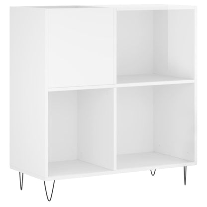 vidaXL Record Cabinet High Gloss White 84.5x38x89 cm Engineered Wood 2