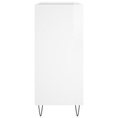 vidaXL Record Cabinet High Gloss White 84.5x38x89 cm Engineered Wood 5