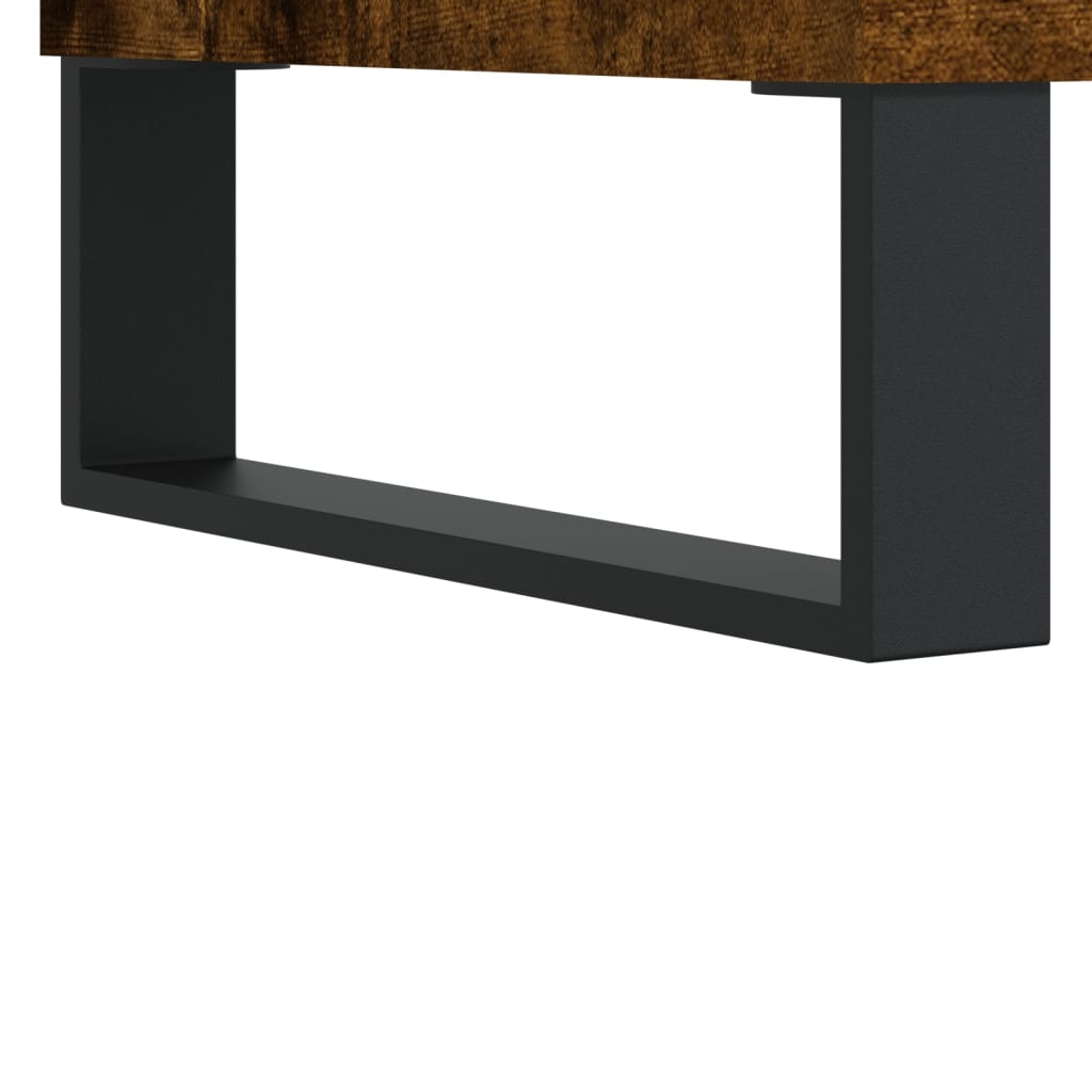 vidaXL Record Cabinet Smoked Oak 84,5x38x89 cm Engineered Wood 6