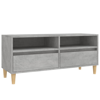 vidaXL TV Cabinet Concrete Grey 100x34.5x44.5 cm Engineered Wood 2