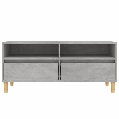 vidaXL TV Cabinet Concrete Grey 100x34.5x44.5 cm Engineered Wood 6