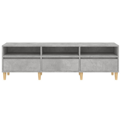 vidaXL TV Cabinet Concrete Grey 150x30x44.5 cm Engineered Wood 6