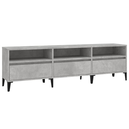 vidaXL TV Cabinet Concrete Grey 150x30x44.5 cm Engineered Wood 2