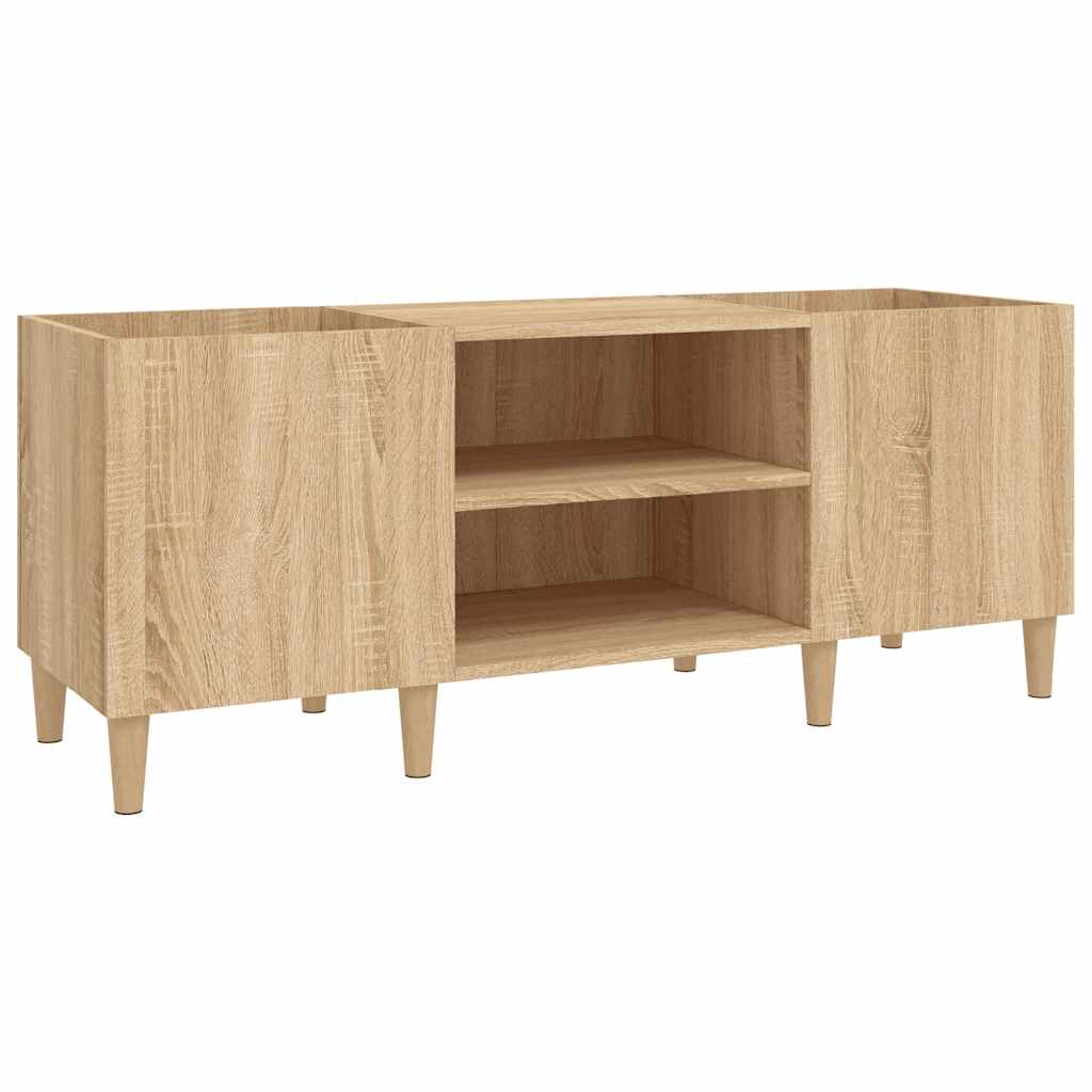 vidaXL Record Cabinet Sonoma Oak 121x38x48 cm Engineered Wood 2