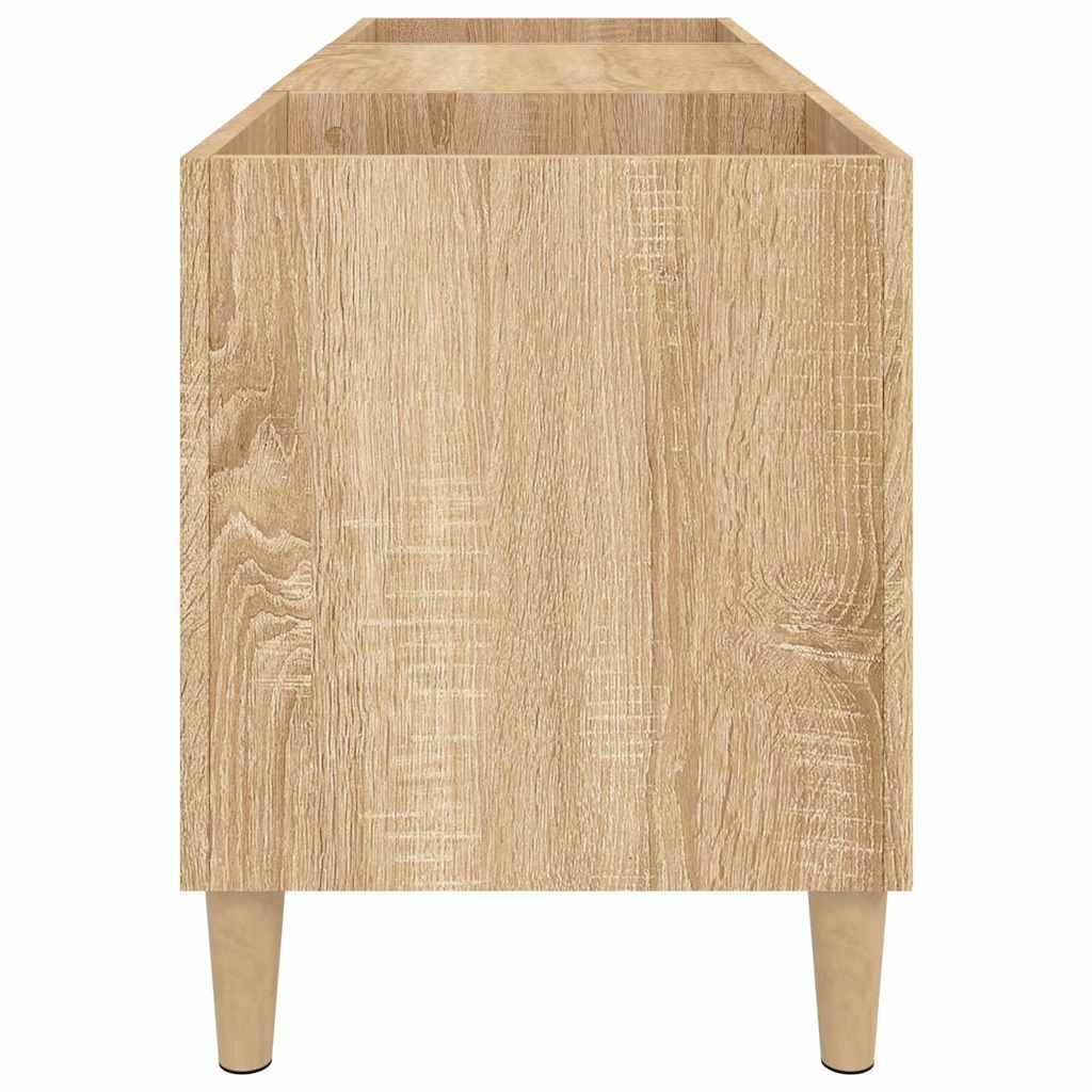 vidaXL Record Cabinet Sonoma Oak 121x38x48 cm Engineered Wood 6