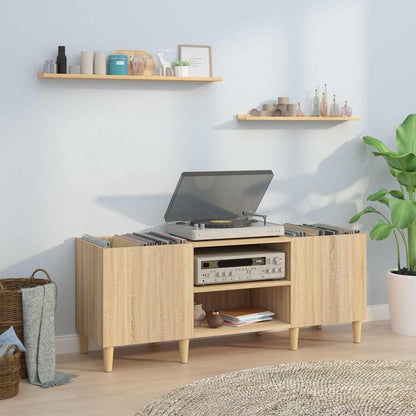 vidaXL Record Cabinet Sonoma Oak 121x38x48 cm Engineered Wood 1