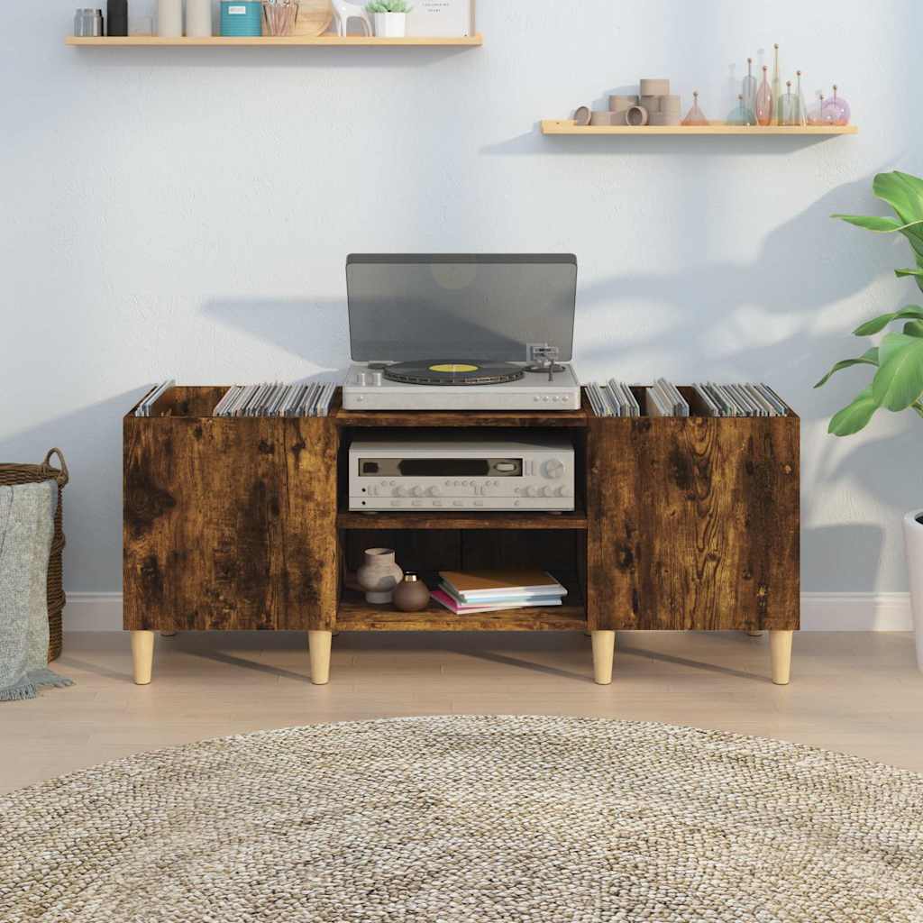 Record Cabinet Engineered Wood Smoked oak 121 x 38 x 48 cm