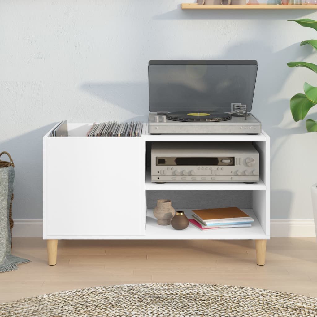 vidaXL Record Cabinet White 84.5x38x48 cm Engineered Wood 3