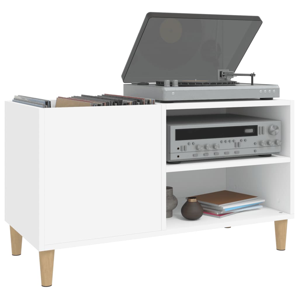 vidaXL Record Cabinet White 84.5x38x48 cm Engineered Wood 4