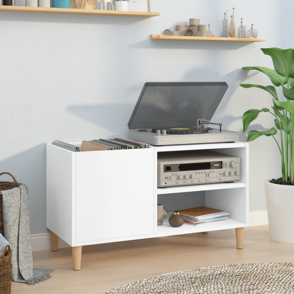 vidaXL Record Cabinet White 84.5x38x48 cm Engineered Wood 1