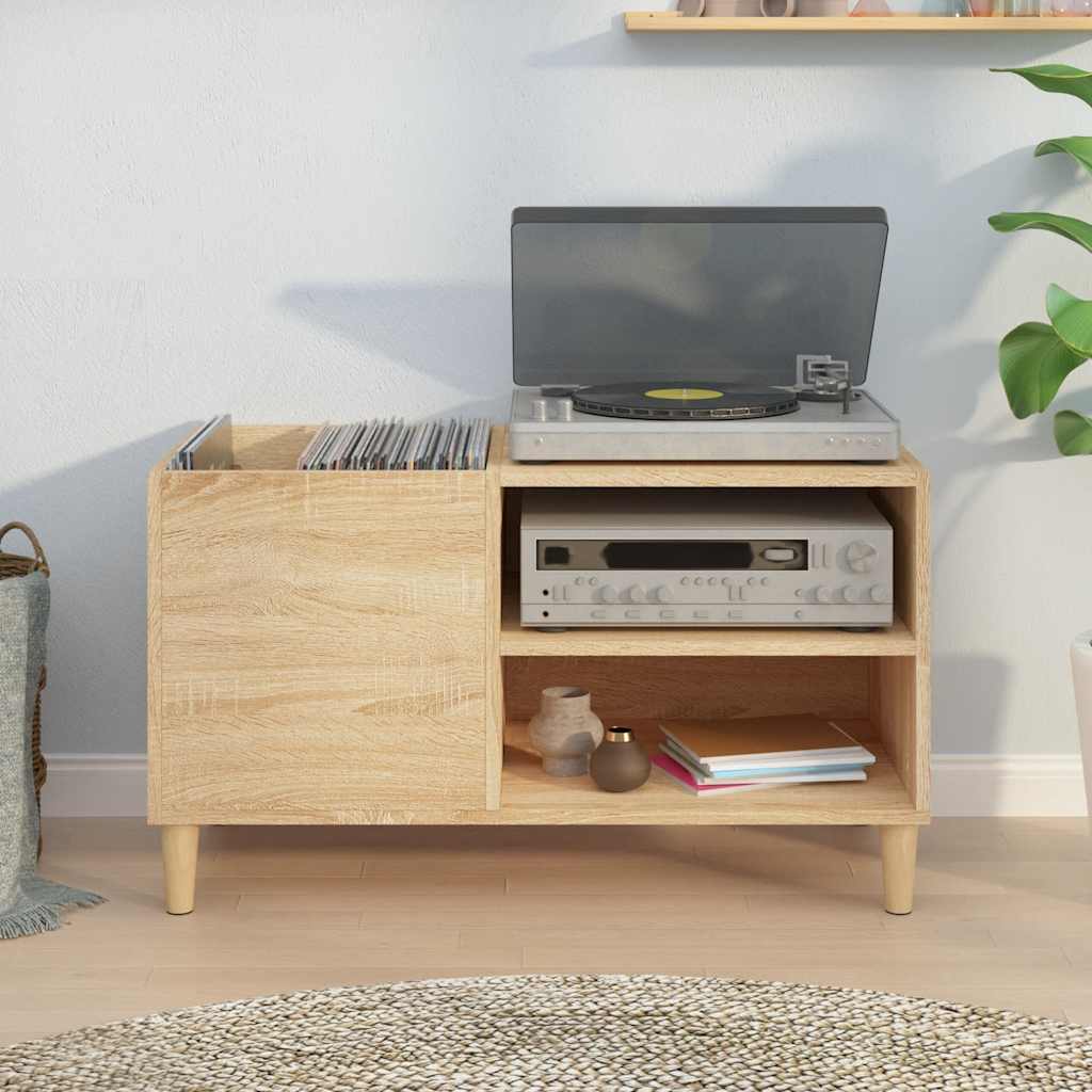 vidaXL Record Cabinet Sonoma Oak 84.5x38x48 cm Engineered Wood 3
