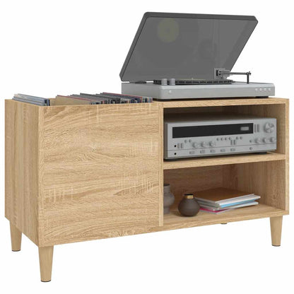 vidaXL Record Cabinet Sonoma Oak 84.5x38x48 cm Engineered Wood 4