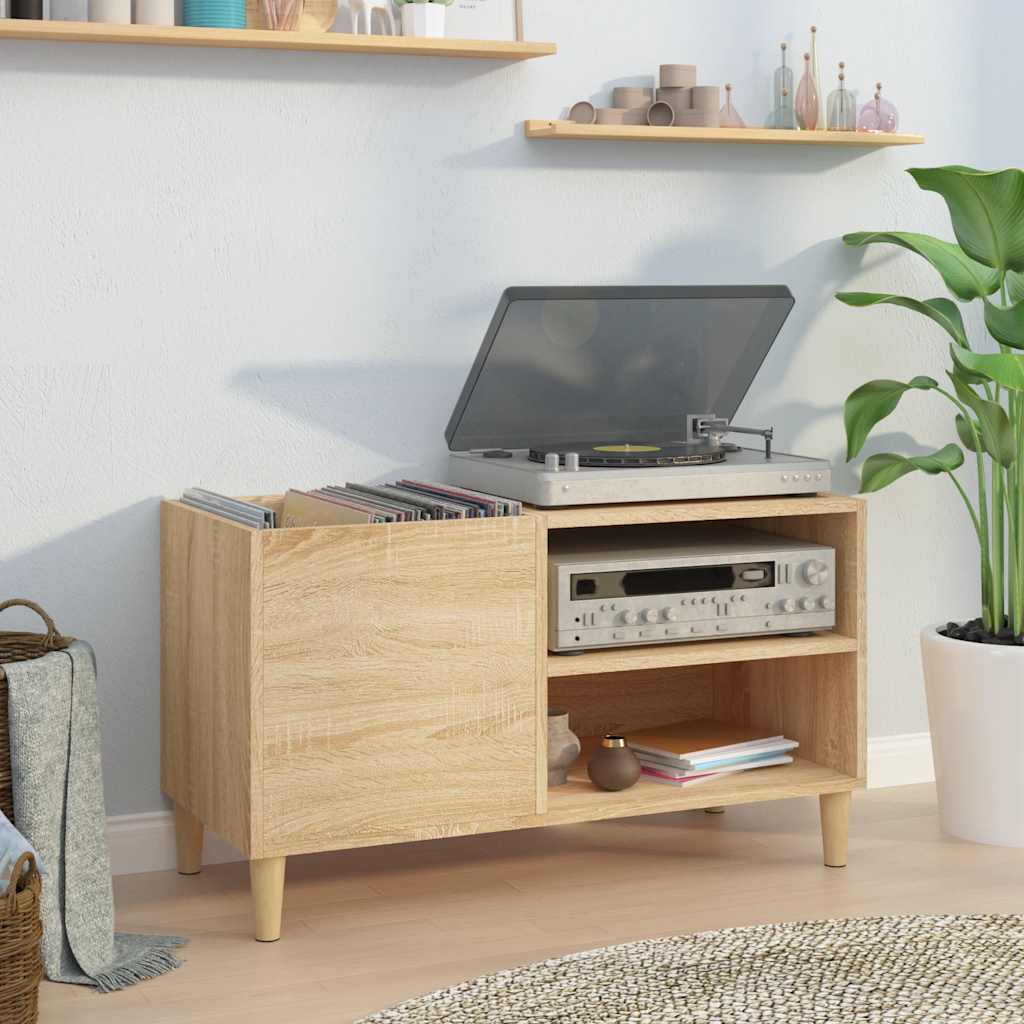 vidaXL Record Cabinet Sonoma Oak 84.5x38x48 cm Engineered Wood 1