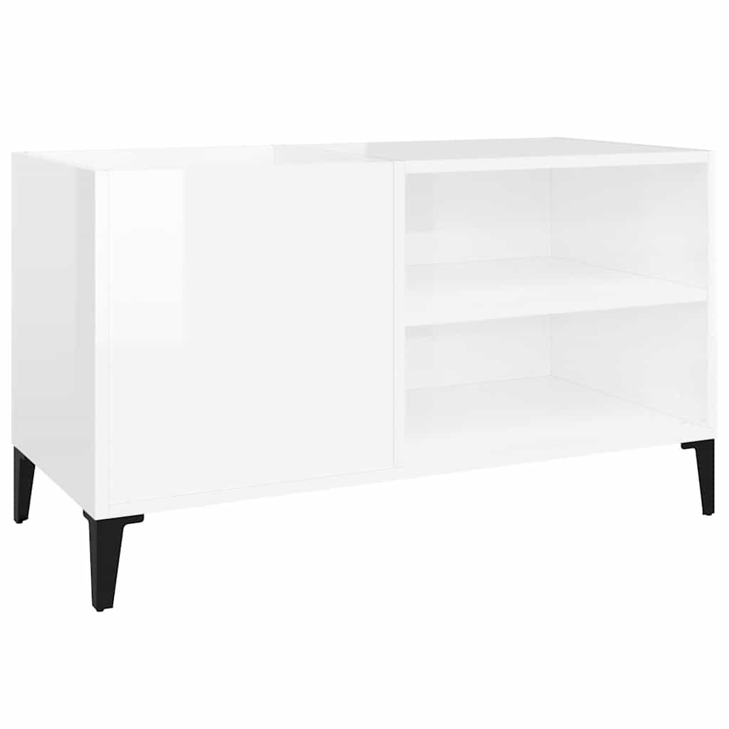 vidaXL Record Cabinet High Gloss White 84,5x38x48 cm Engineered Wood 2