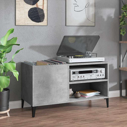 vidaXL Record Cabinet Concrete Grey 84,5x38x48 cm Engineered Wood 1