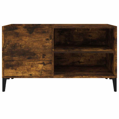 vidaXL Record Cabinet Smoked Oak 84,5x38x48 cm Engineered Wood 4