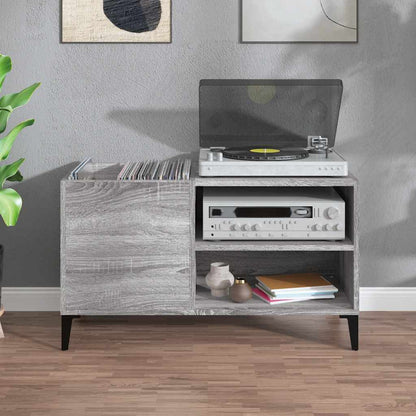 vidaXL Record Cabinet Grey Sonoma 84,5x38x48 cm Engineered Wood 3