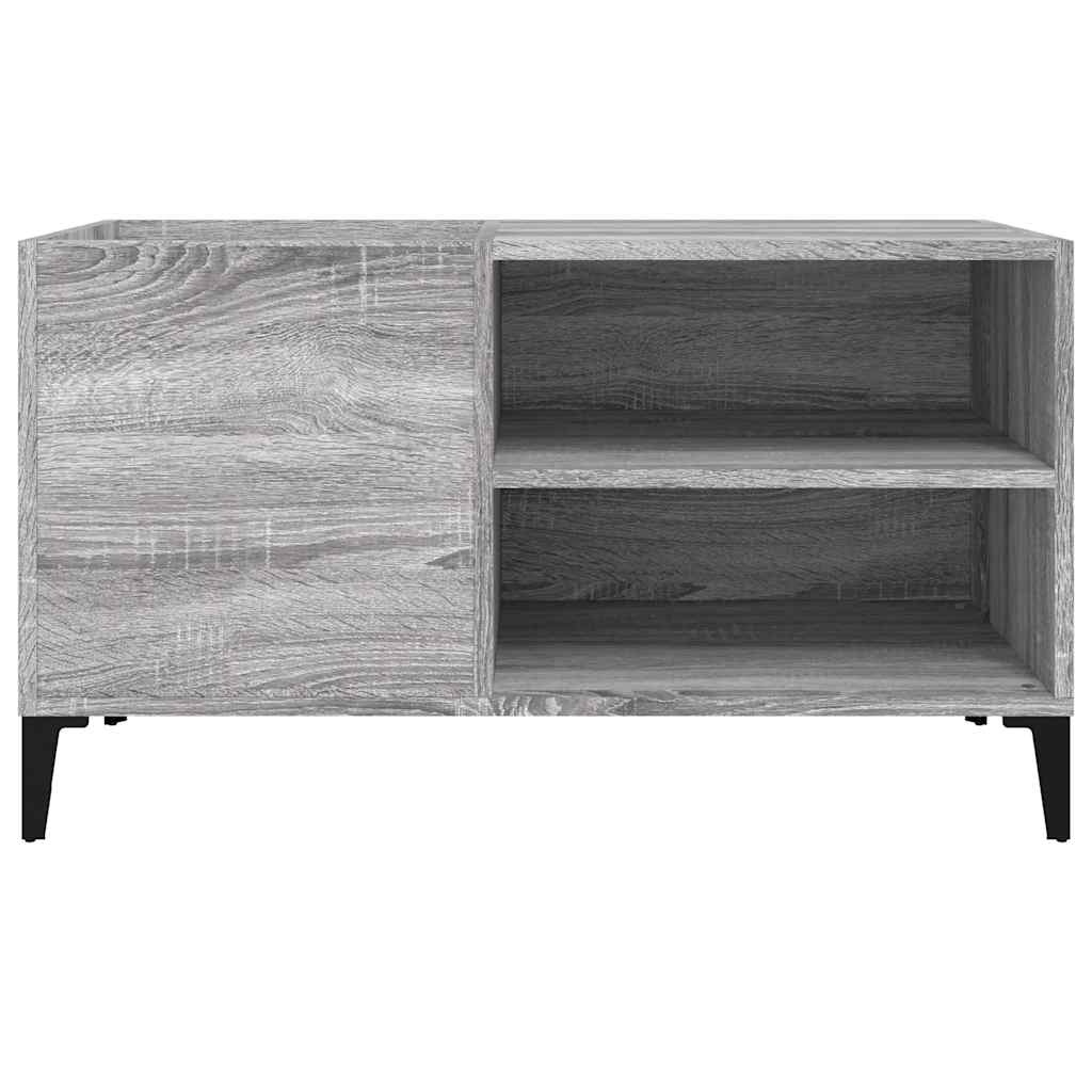vidaXL Record Cabinet Grey Sonoma 84,5x38x48 cm Engineered Wood 4