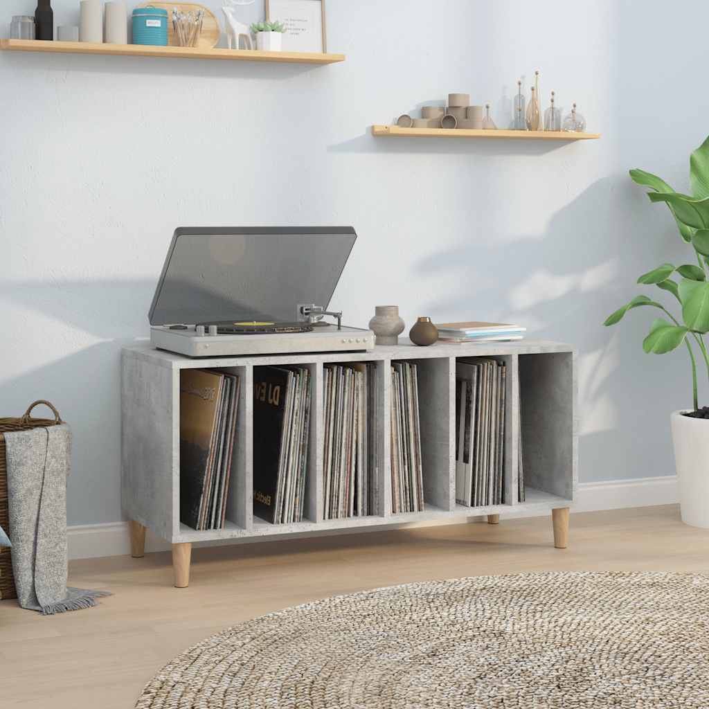 vidaXL Record Cabinet Concrete Grey 100x38x48 cm Engineered Wood 1