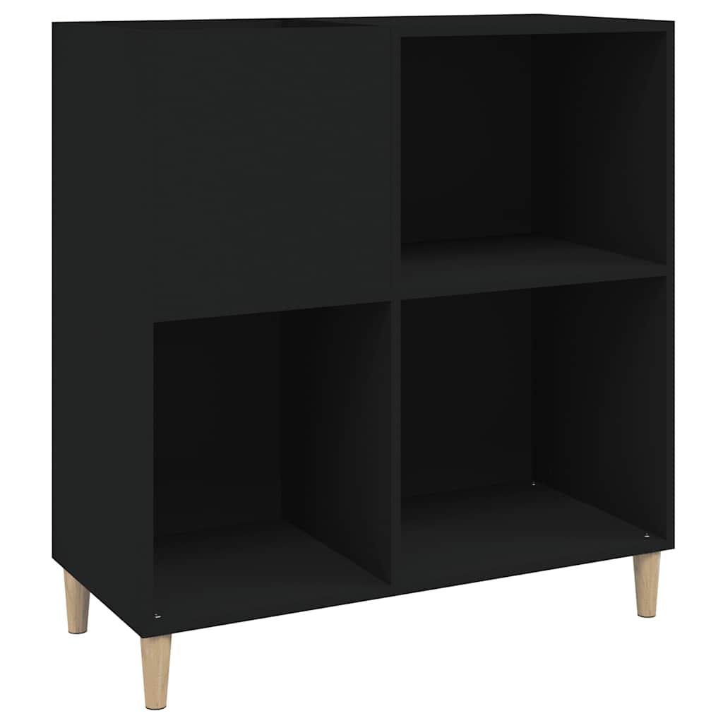 vidaXL Record Cabinet Black 84.5x38x89 cm Engineered Wood 2