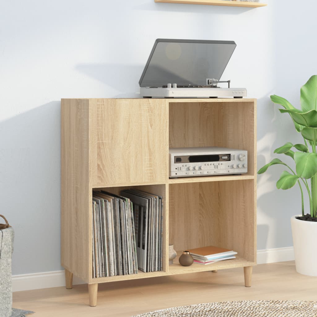 Record Cabinet 84,5x38x89 cm Engineered Wood Sonoma oak