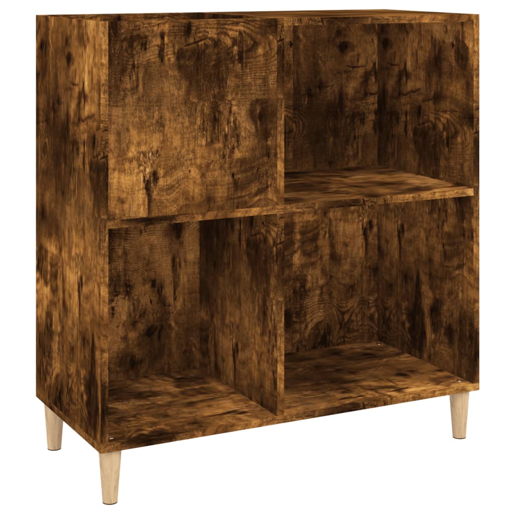 Record Cabinet 84,5x38x89 cm Engineered Wood Smoked oak