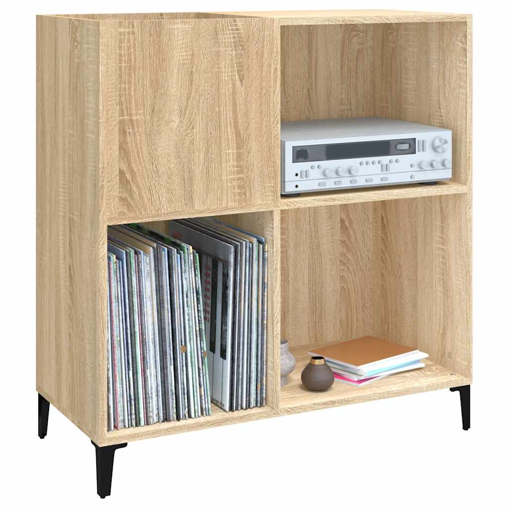 vidaXL Record Cabinet Sonoma Oak 84.5x38x89 cm Engineered Wood 4