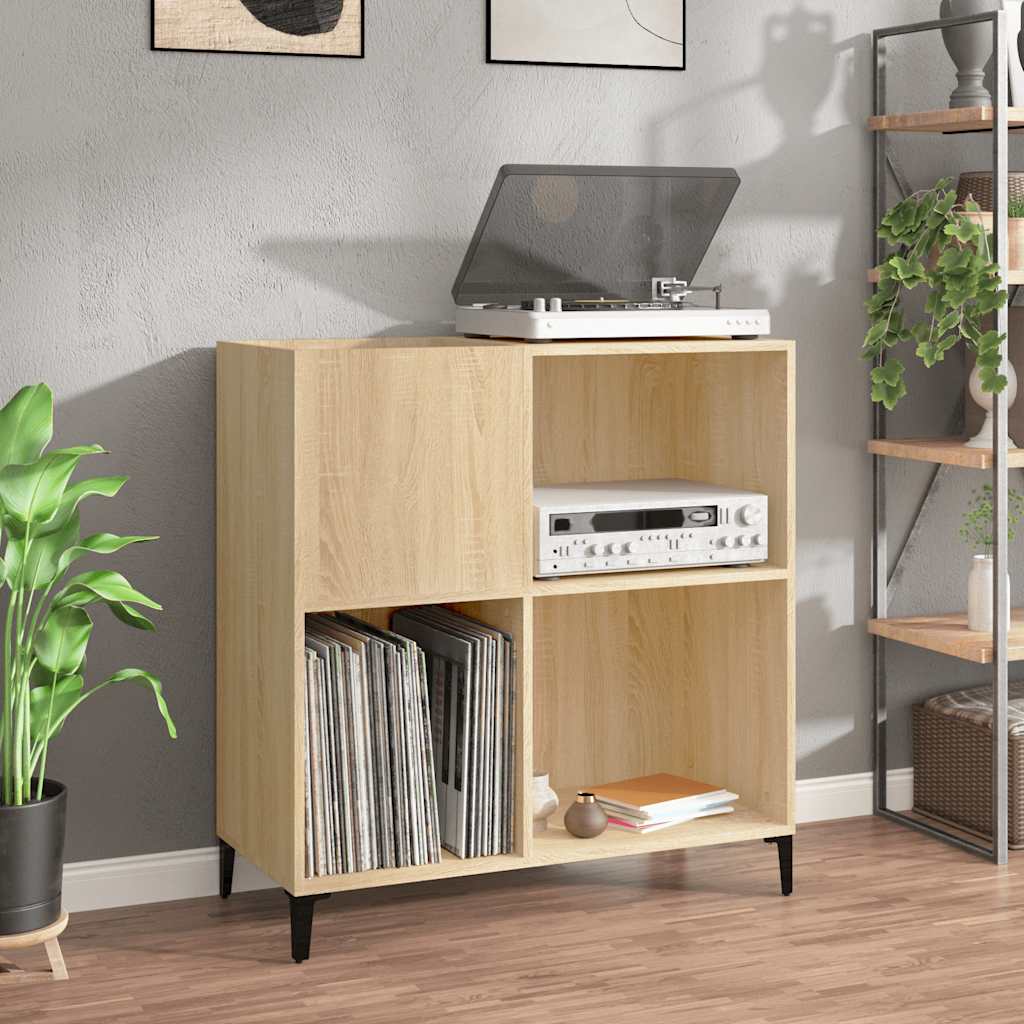 vidaXL Record Cabinet Sonoma Oak 84.5x38x89 cm Engineered Wood 1
