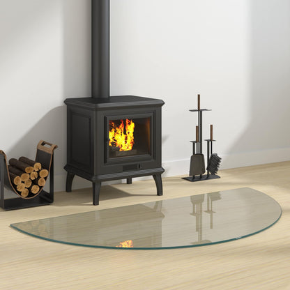 vidaXL Fireplace Glass Plate Transparent 1200 x 600 mm Glass 1