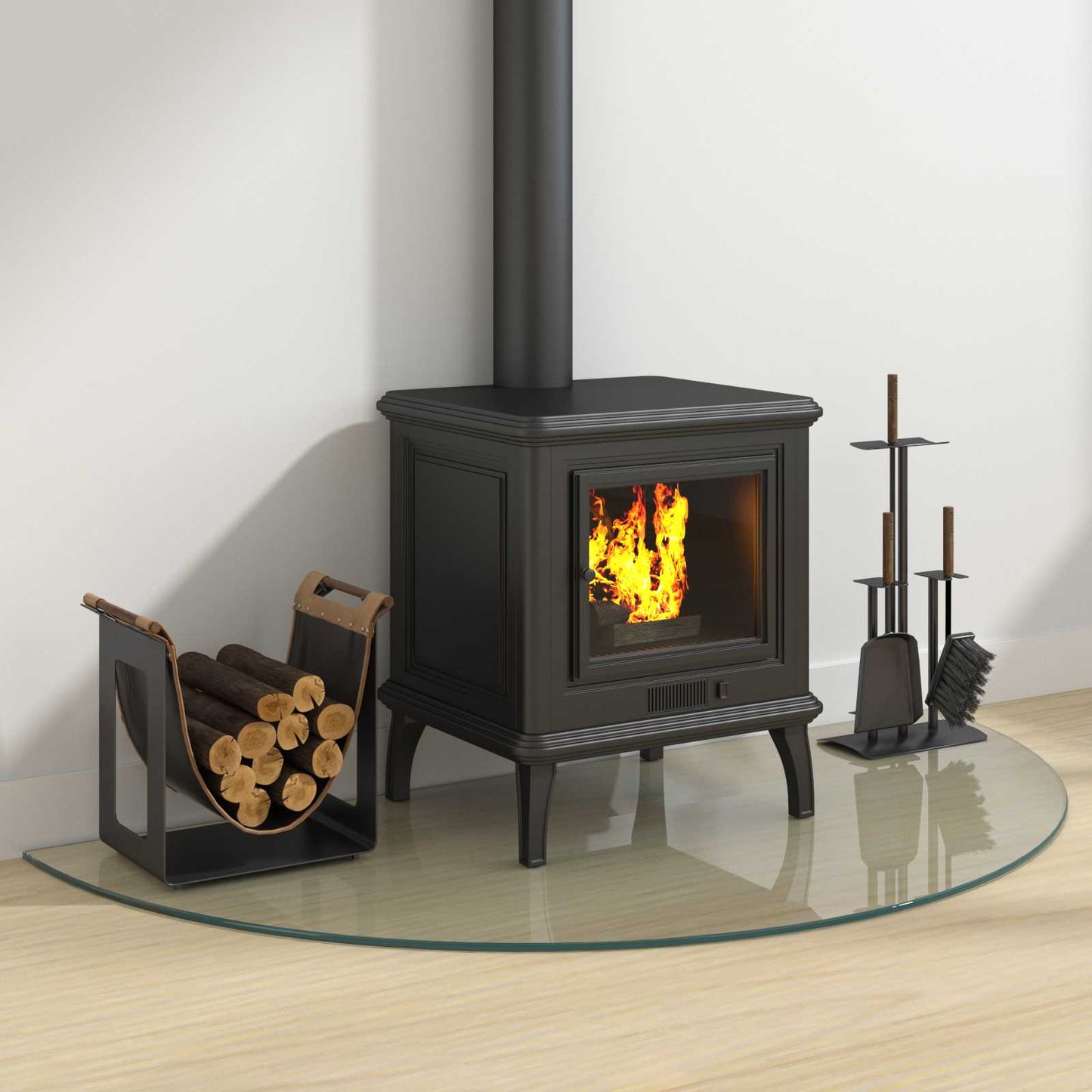 vidaXL Fireplace Glass Plate Transparent 1200 x 600 mm Glass 3