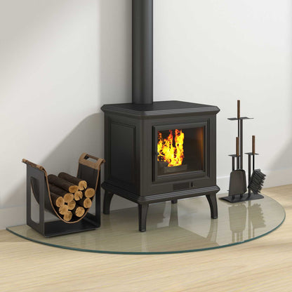 vidaXL Fireplace Glass Plate Transparent 1200 x 600 mm Glass 3