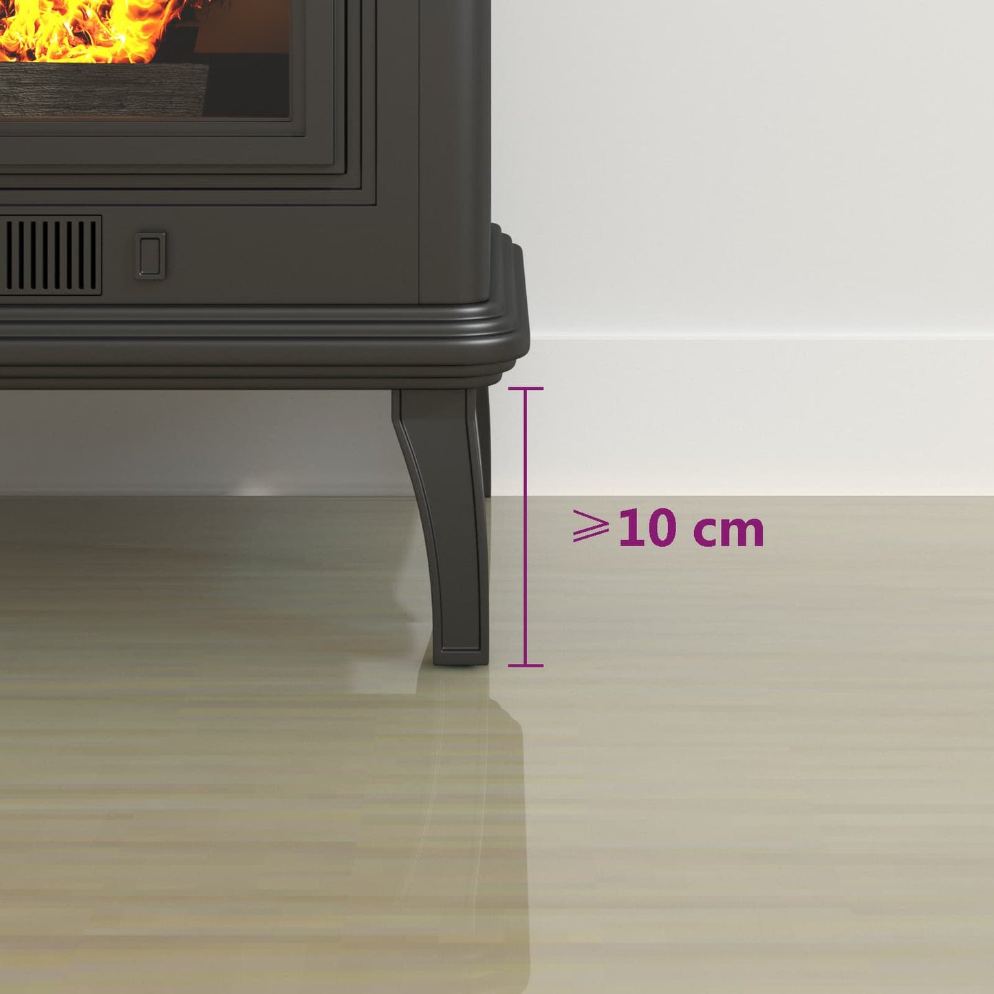 vidaXL Fireplace Glass Plate Transparent 1200 x 600 mm Glass 4