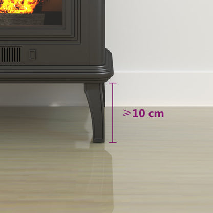 vidaXL Fireplace Glass Plate Transparent 1200 x 600 mm Glass 4