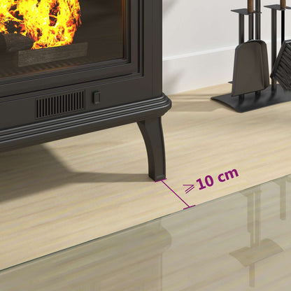 vidaXL Fireplace Glass Plate Transparent 120 x 60 cm Glass 5