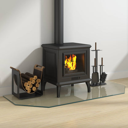 vidaXL Fireplace Glass Plate Transparent 120 x 50 cm Glass 3
