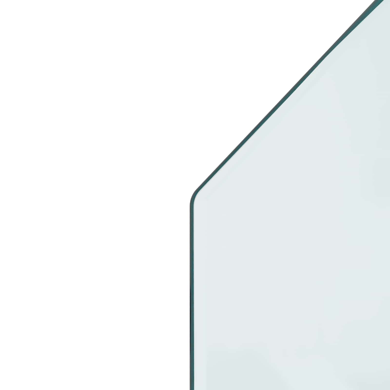 vidaXL Fireplace Glass Plate Transparent 120 x 60 cm Glass 6