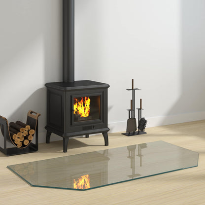 vidaXL Fireplace Glass Plate Transparent 120 x 60 cm Glass 1