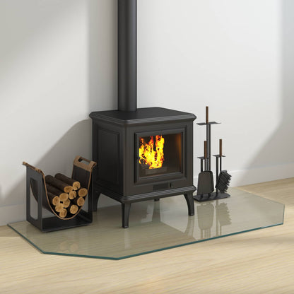 vidaXL Fireplace Glass Plate Transparent 120 x 60 cm Glass 3