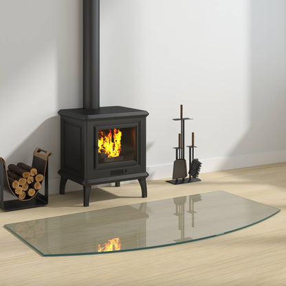 vidaXL Fireplace Glass Plate Transparent 120 x 60 cm Glass 1