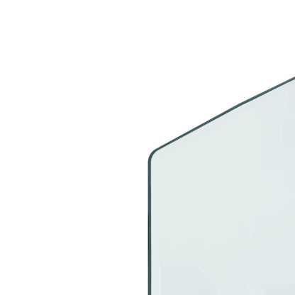 vidaXL Fireplace Glass Plate Transparent 120 x 60 cm Glass 6