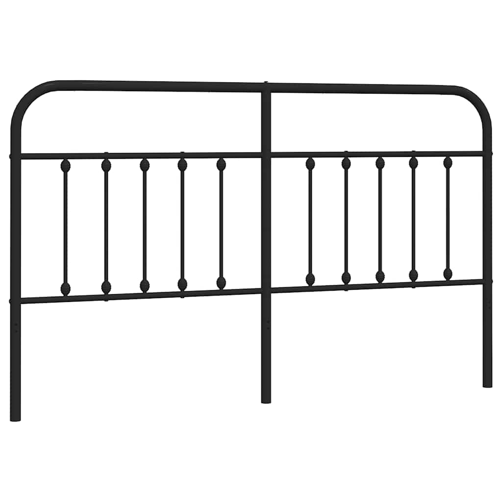vidaXL Metal Replace Headboard Black 160 cm 2