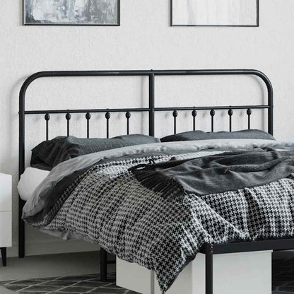 vidaXL Metal Replace Headboard Black 160 cm 3