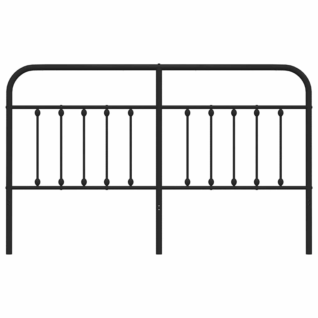 vidaXL Metal Replace Headboard Black 160 cm 4