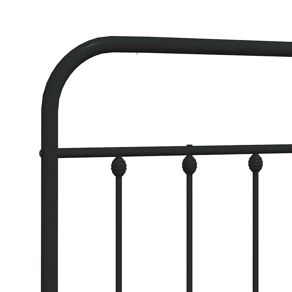 vidaXL Metal Replace Headboard Black 160 cm 6