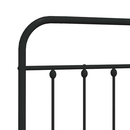 vidaXL Metal Replace Headboard Black 160 cm 6